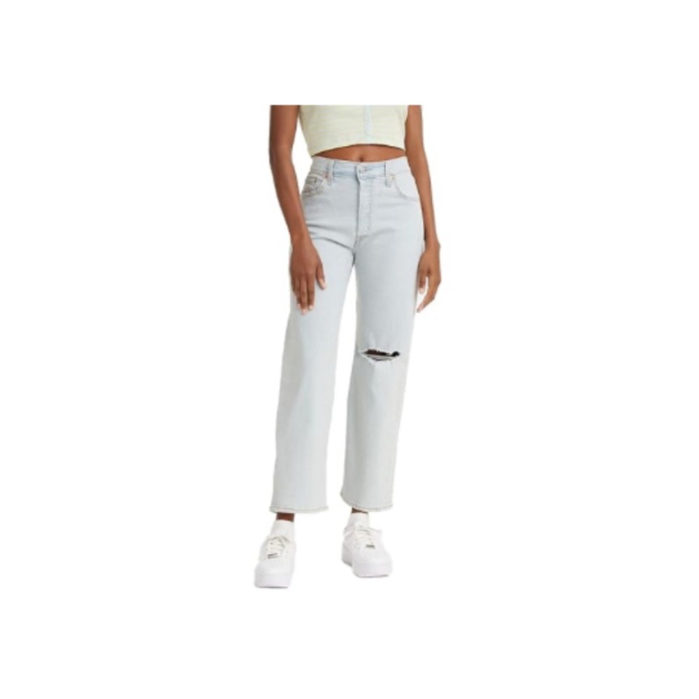 Levi's Ribcage Straight Ankle JeansHigh Rise Button Fly